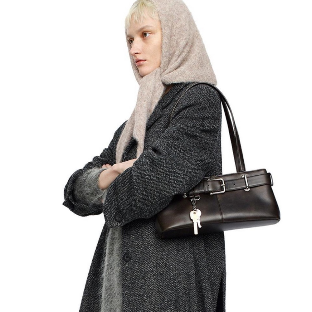 OSOI SHOULDER BROCLE MINI BAG [STAIN BROWN] - Picture 7 of 7